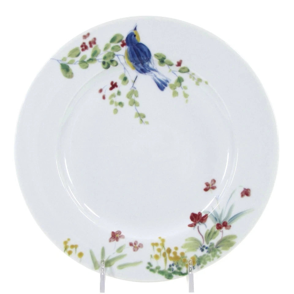 Paula Deen SPRING MEDLEY 8" Salad Plate Set 4Pc Blue Bird Flowers Floral